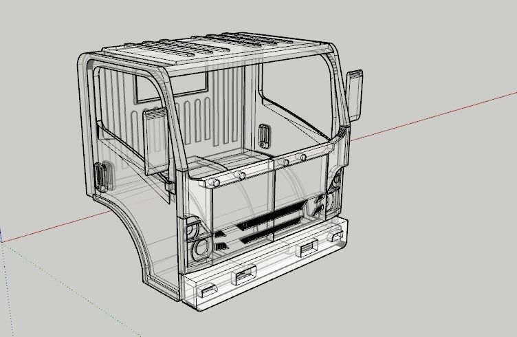 RC TRUCK KABIN ISUZU GIGA NMR 3D print model_1