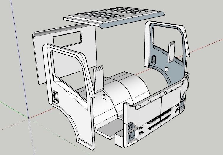 RC TRUCK KABIN ISUZU GIGA NMR 3D print model_4
