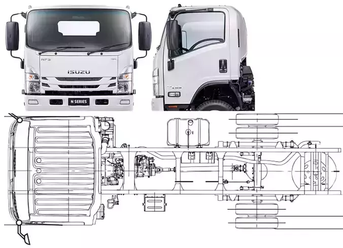 RC TRUCK KABIN ISUZU GIGA NMR 3D print model