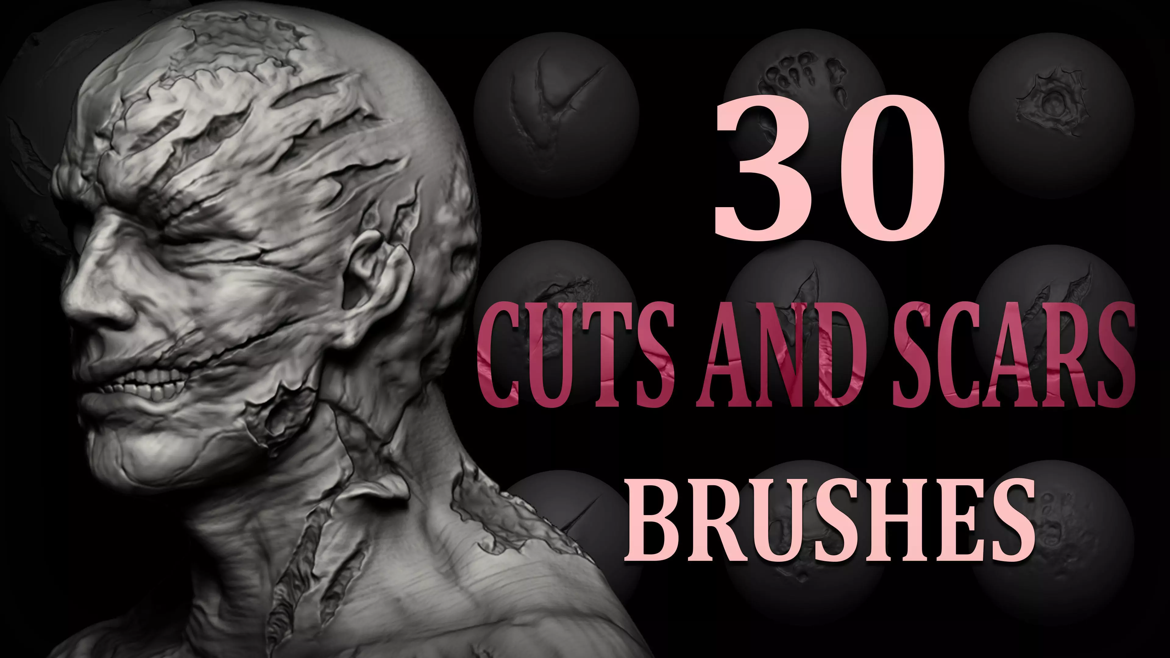 30 Cuts and Scars Brush Alphas Texture_0