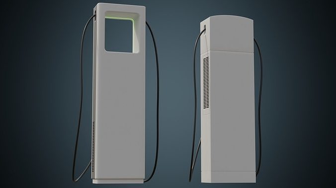 Electric Car Charger 1A Low-poly 3D model 4