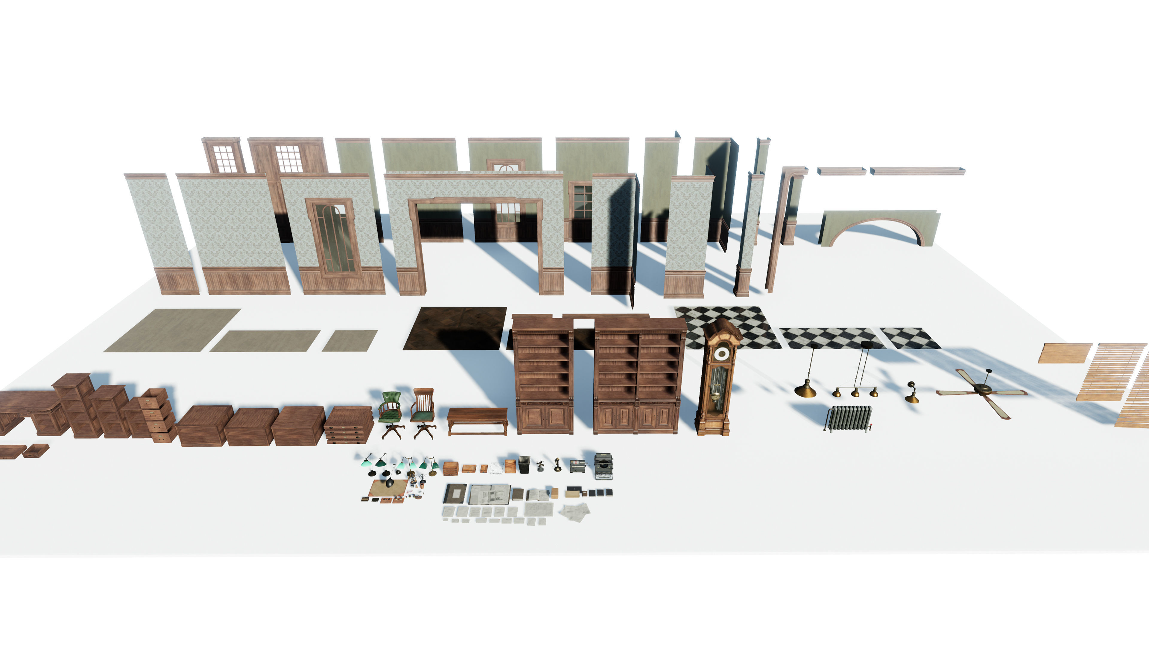 1900s Office  Low-poly 3D model_15