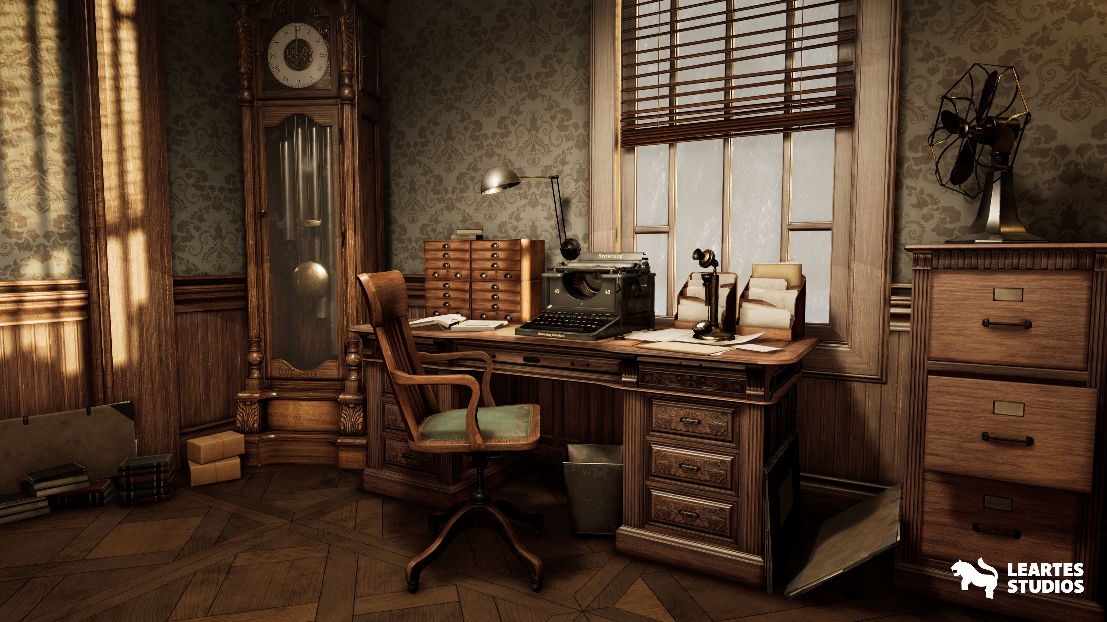 1900s Office  Low-poly 3D model_7