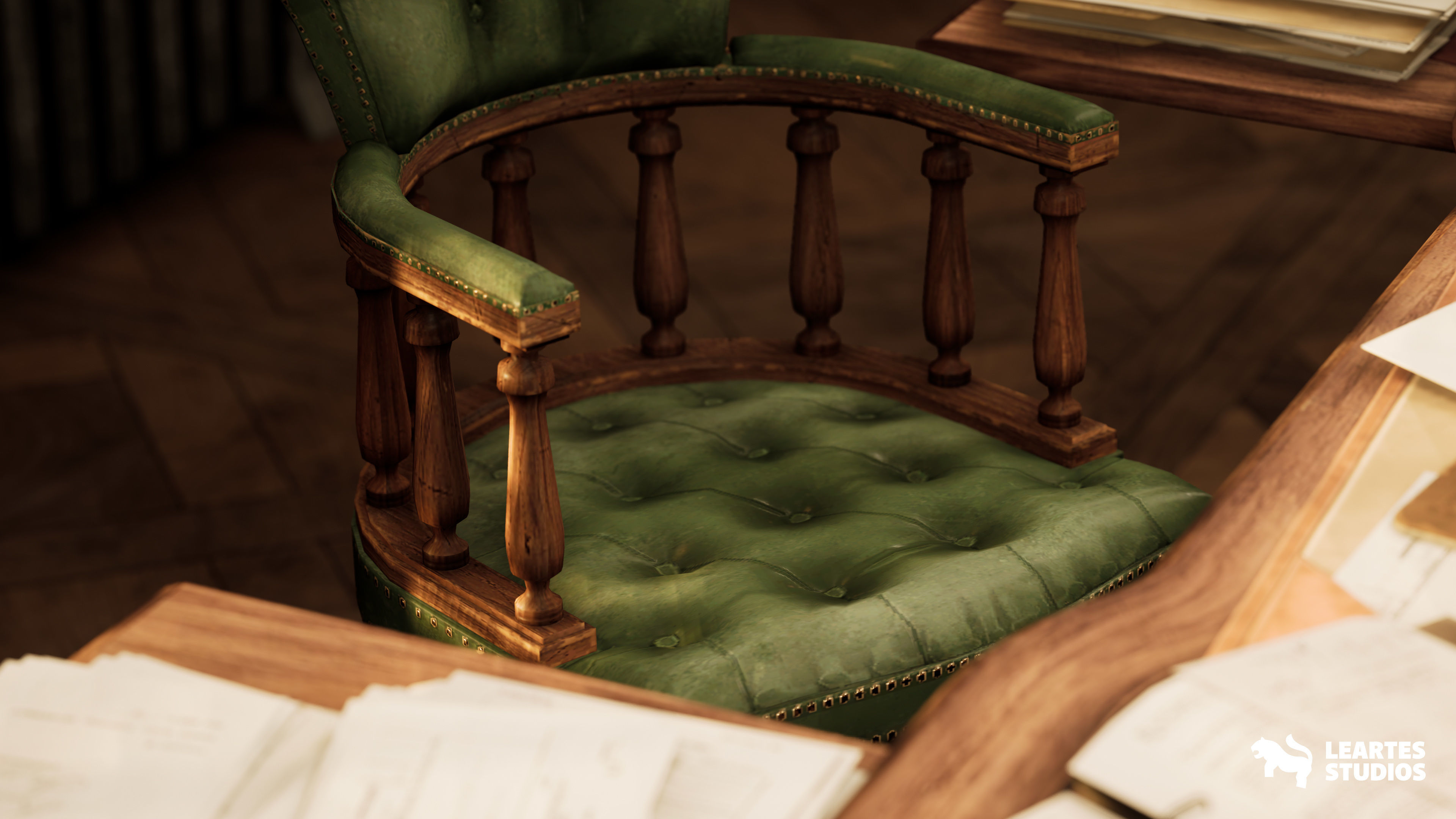 1900s Office  Low-poly 3D model_13