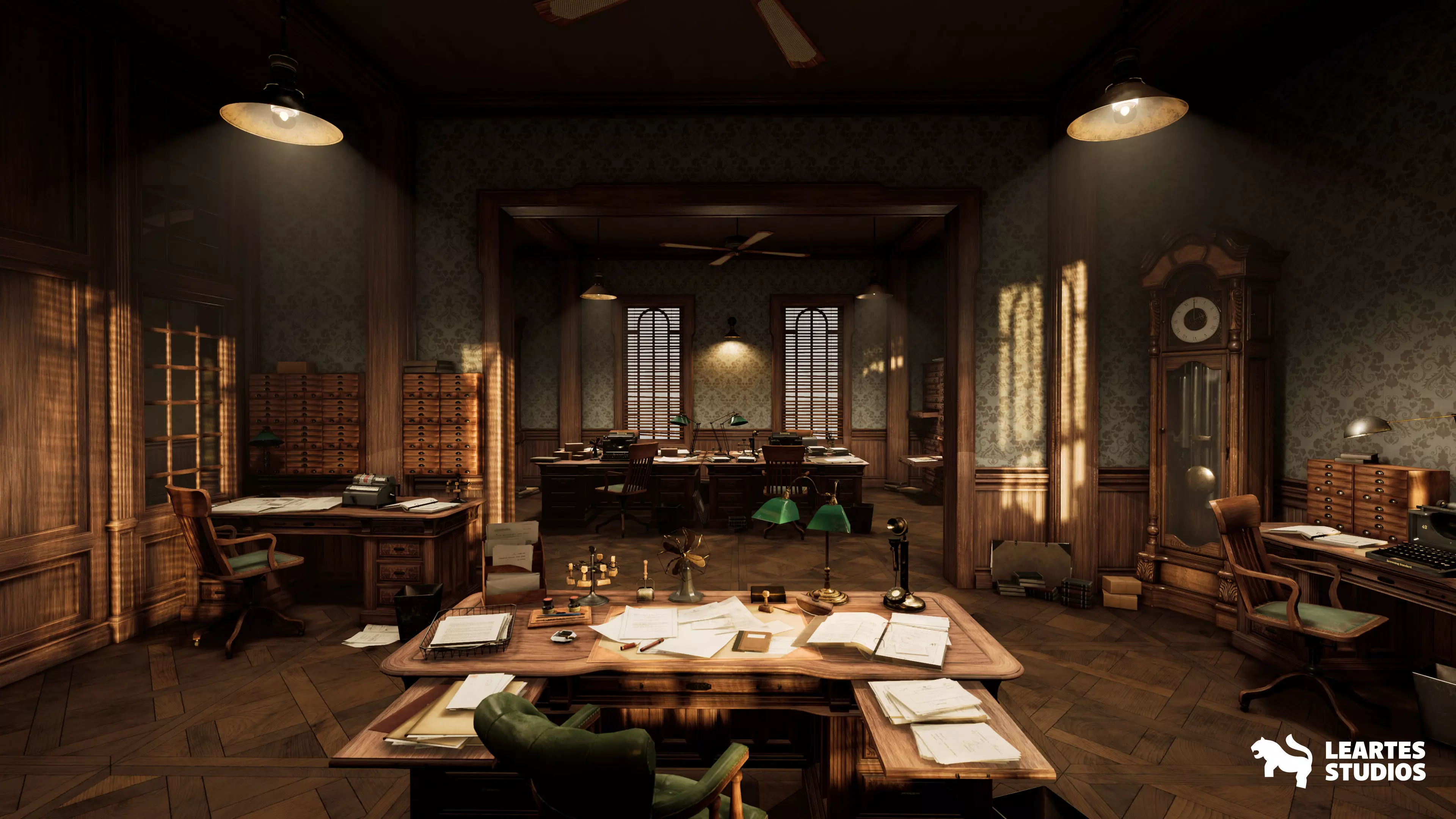 1900s Office  Low-poly 3D model_0