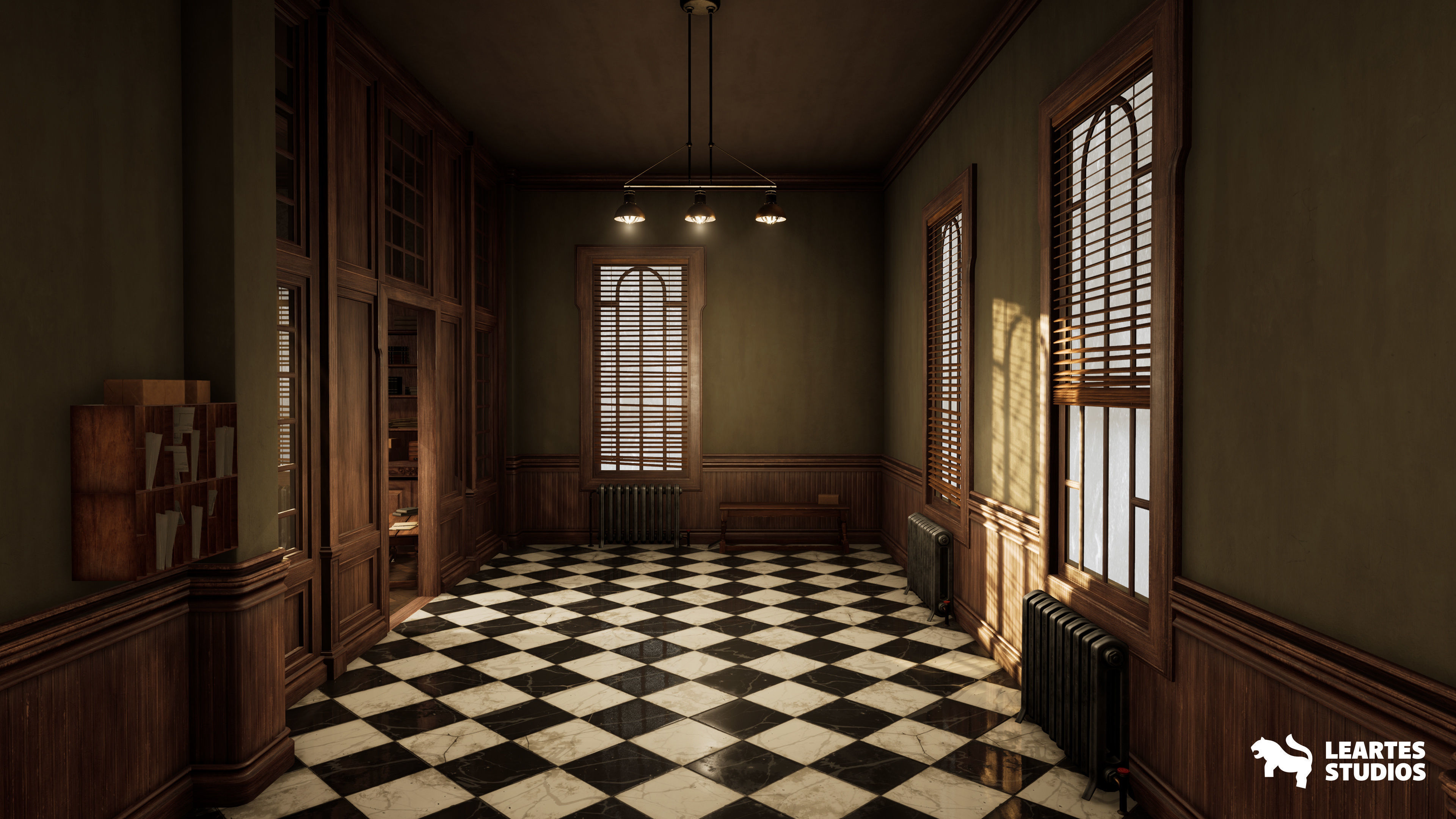 1900s Office  Low-poly 3D model_9