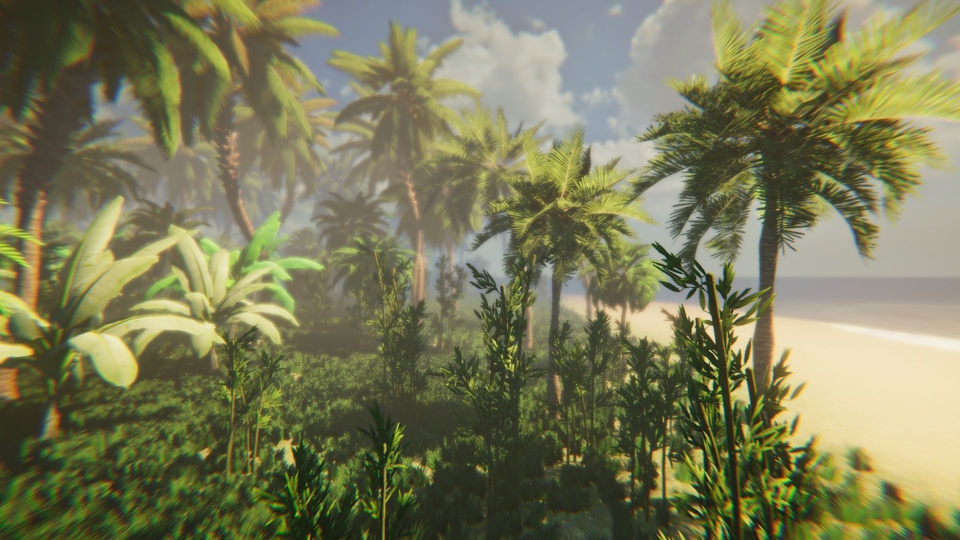 Tropical Island Vegetation Low-poly 3D model_6