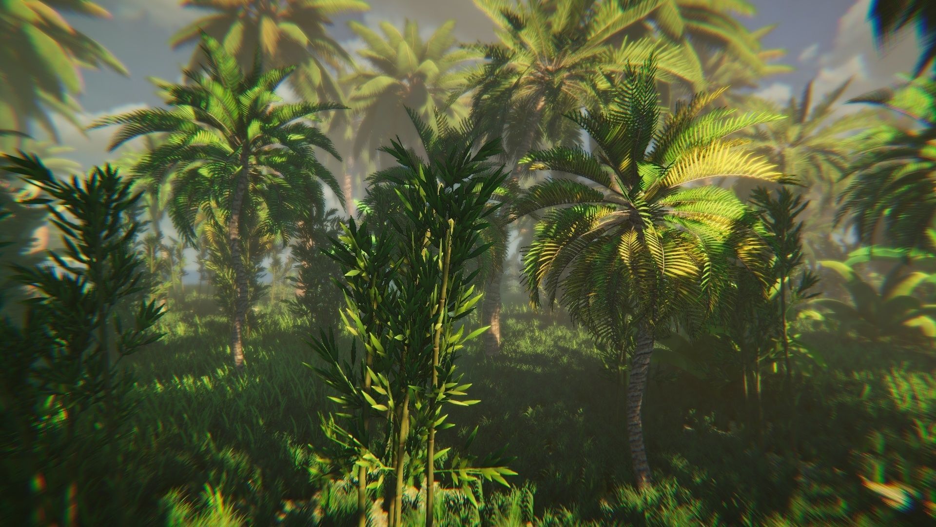 Tropical Island Vegetation Low-poly 3D model_8