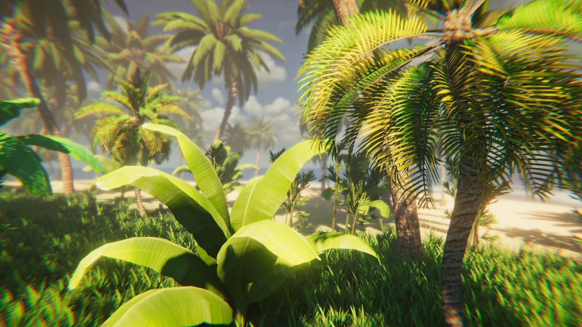 Tropical Island Vegetation Low-poly 3D model_11