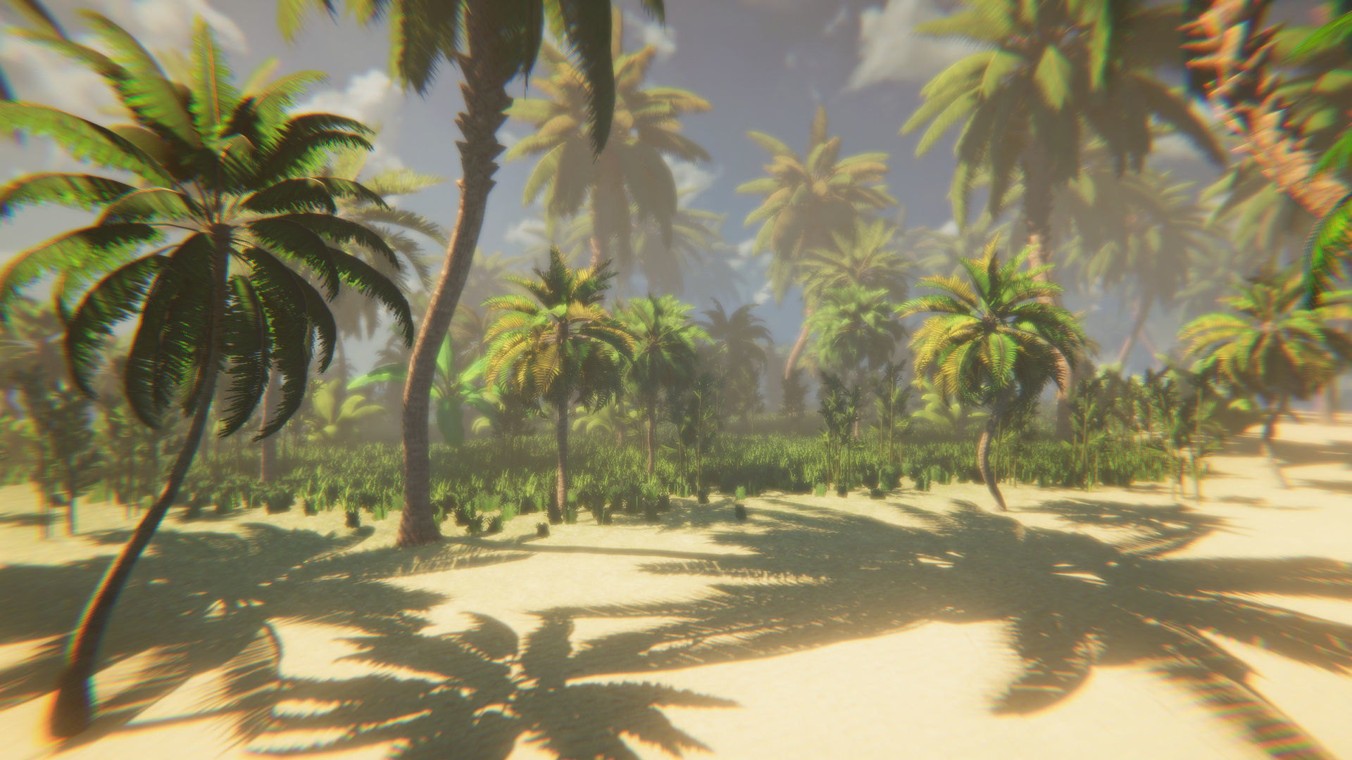 Tropical Island Vegetation Low-poly 3D model_2