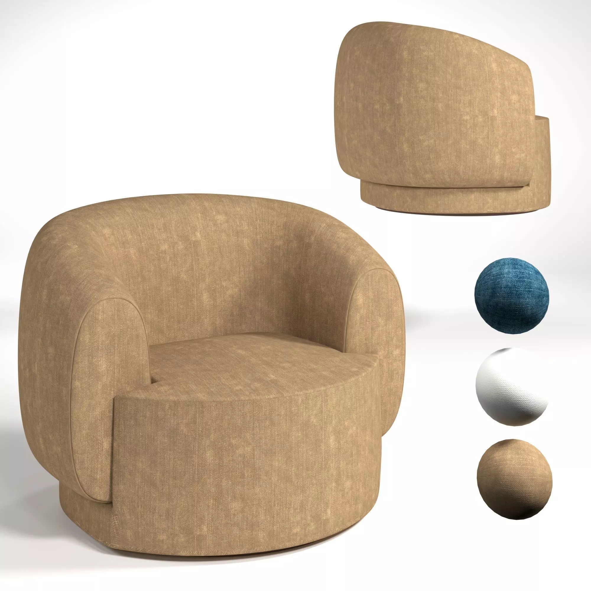 Botero armchair 3D model