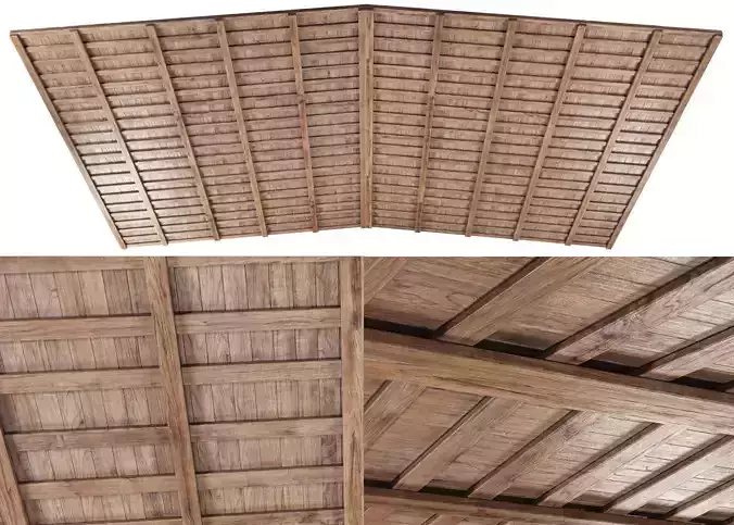 Gable Wooden Ceiling V3 