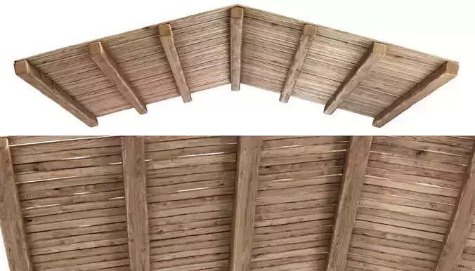 Gable Wooden Ceiling V2 