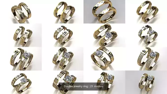 Double jewelry ring