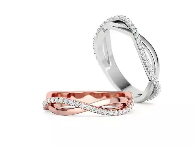 Diamond Infinity Band Ring Sofia Endless Love 3dmodel