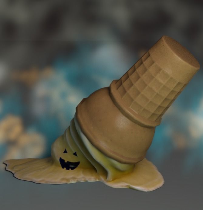 icecream halloween ice cream cone 3D model_6