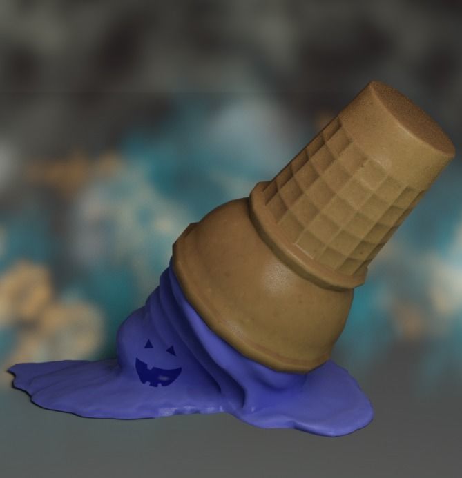 icecream halloween ice cream cone 3D model_4