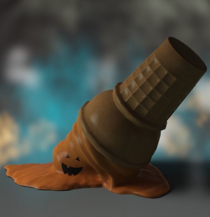 icecream halloween ice cream cone 3D model_1