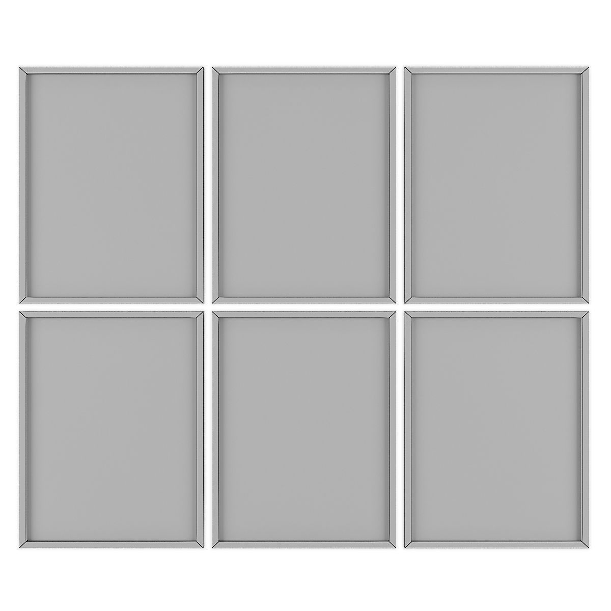 Art345 set of square frames Low-poly 3D model_3