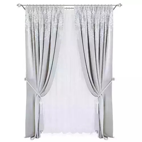 Curtains574 curtain with floral pattern