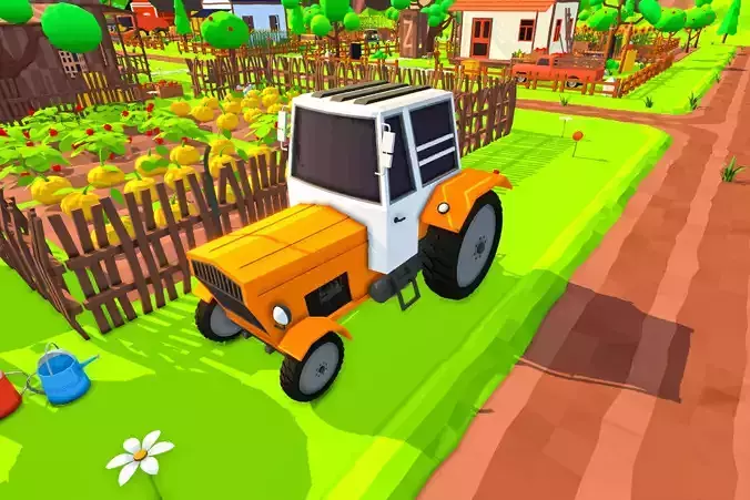 Low poly farm simulator apk