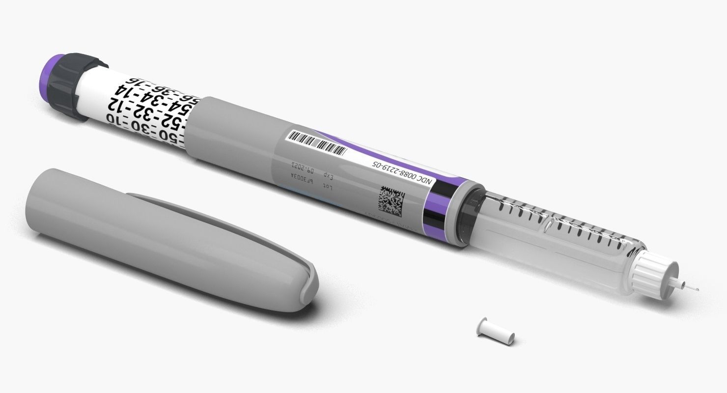 Insulin Syringe Pen Closed 3D model_5
