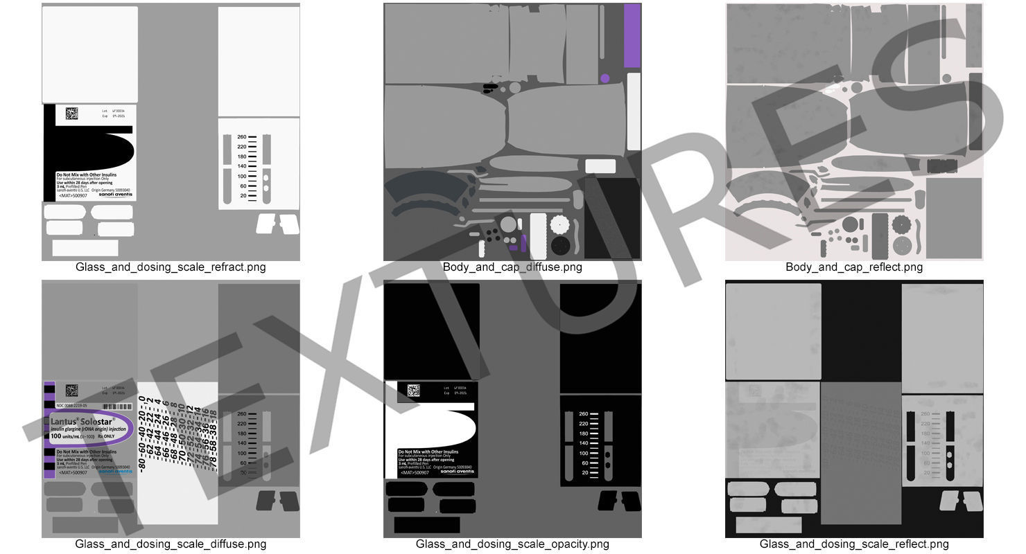 Insulin Syringe Pen Closed 3D model_12