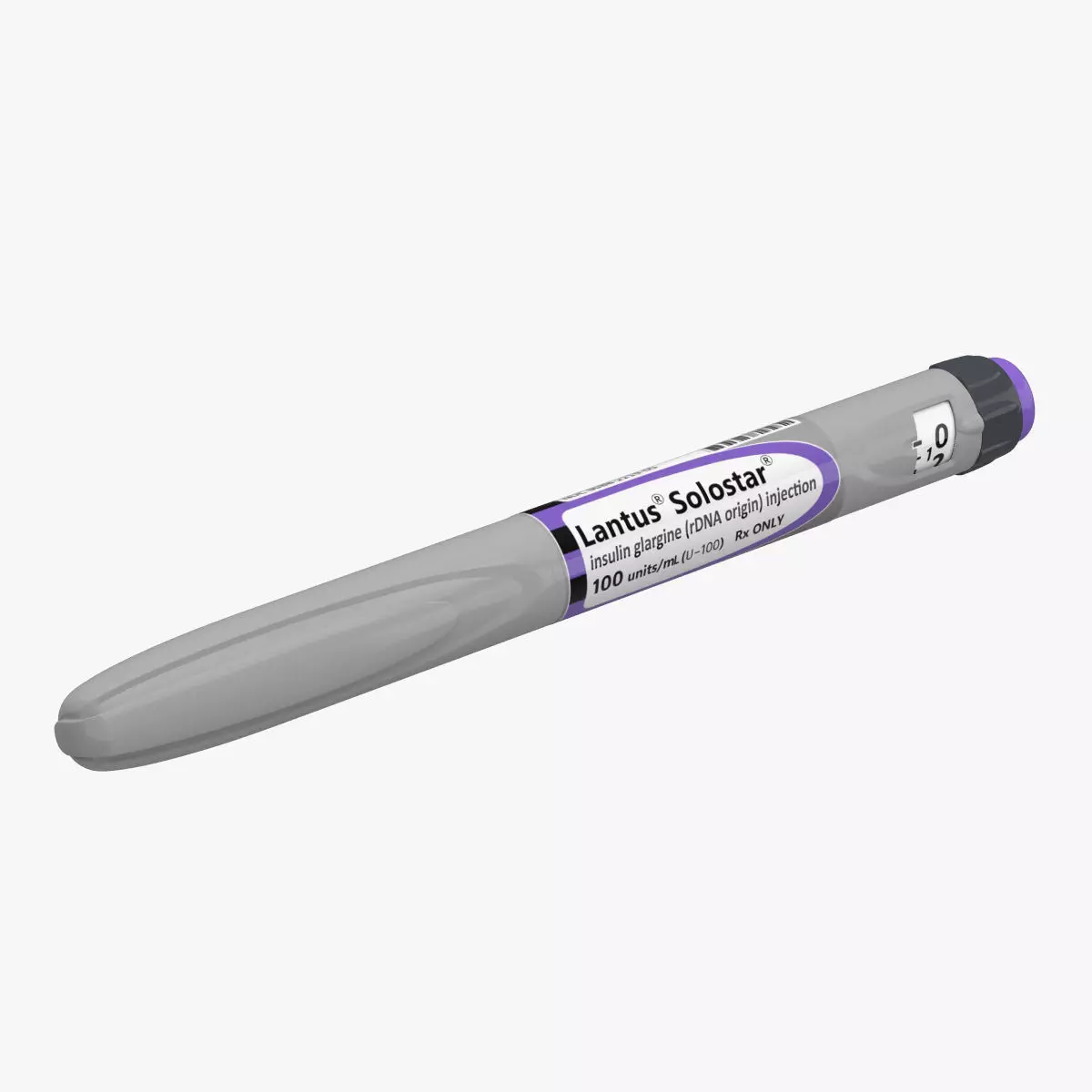 Insulin Syringe Pen Closed 3D model_0