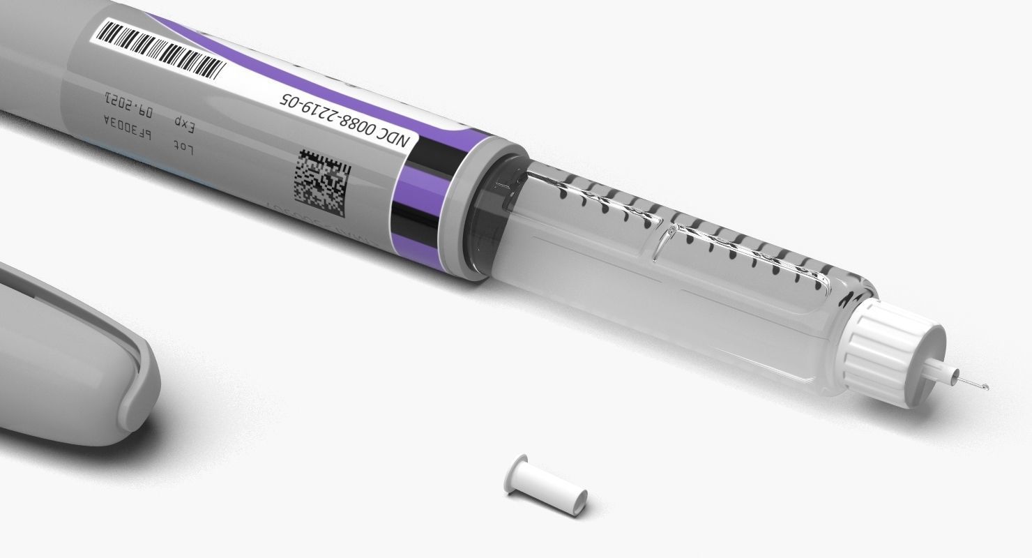 Insulin Syringe Pen Closed 3D model_7