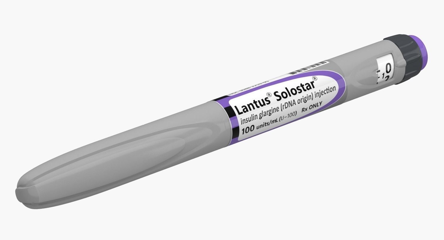Insulin Syringe Pen Closed 3D model_1