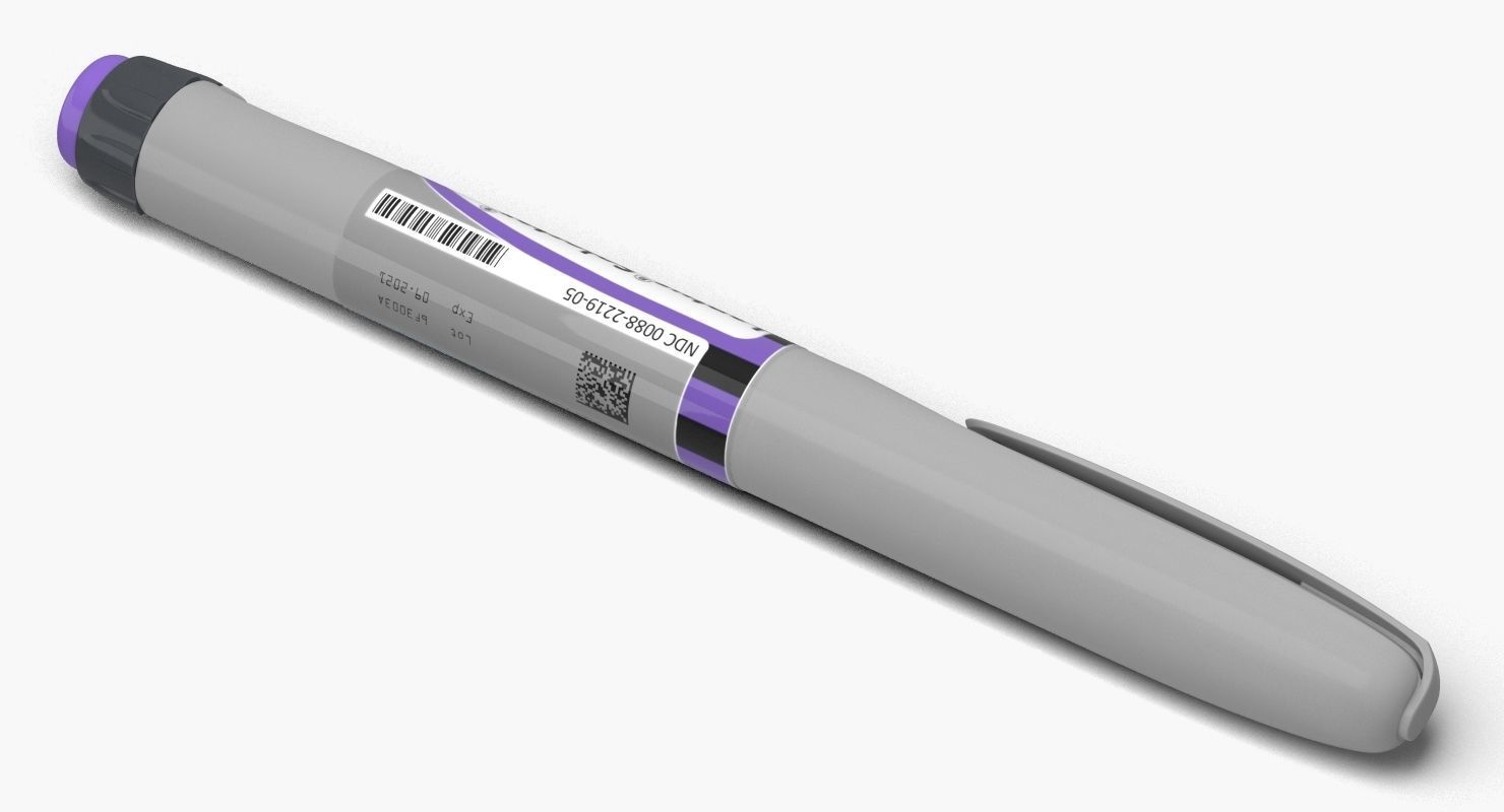 Insulin Syringe Pen Closed 3D model_2