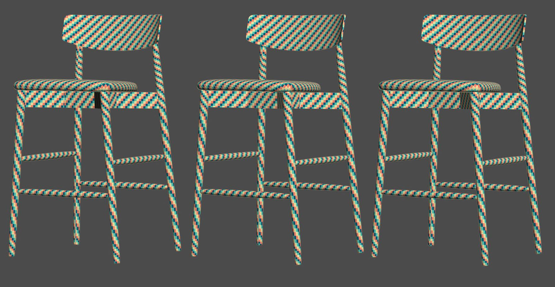 Miniforms Claretta Bar Stool  3D model_8