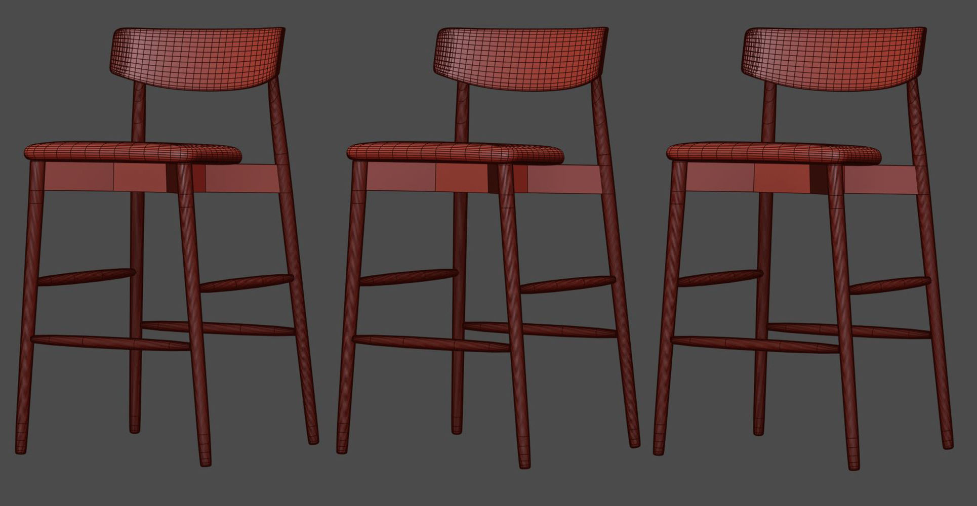 Miniforms Claretta Bar Stool  3D model_7