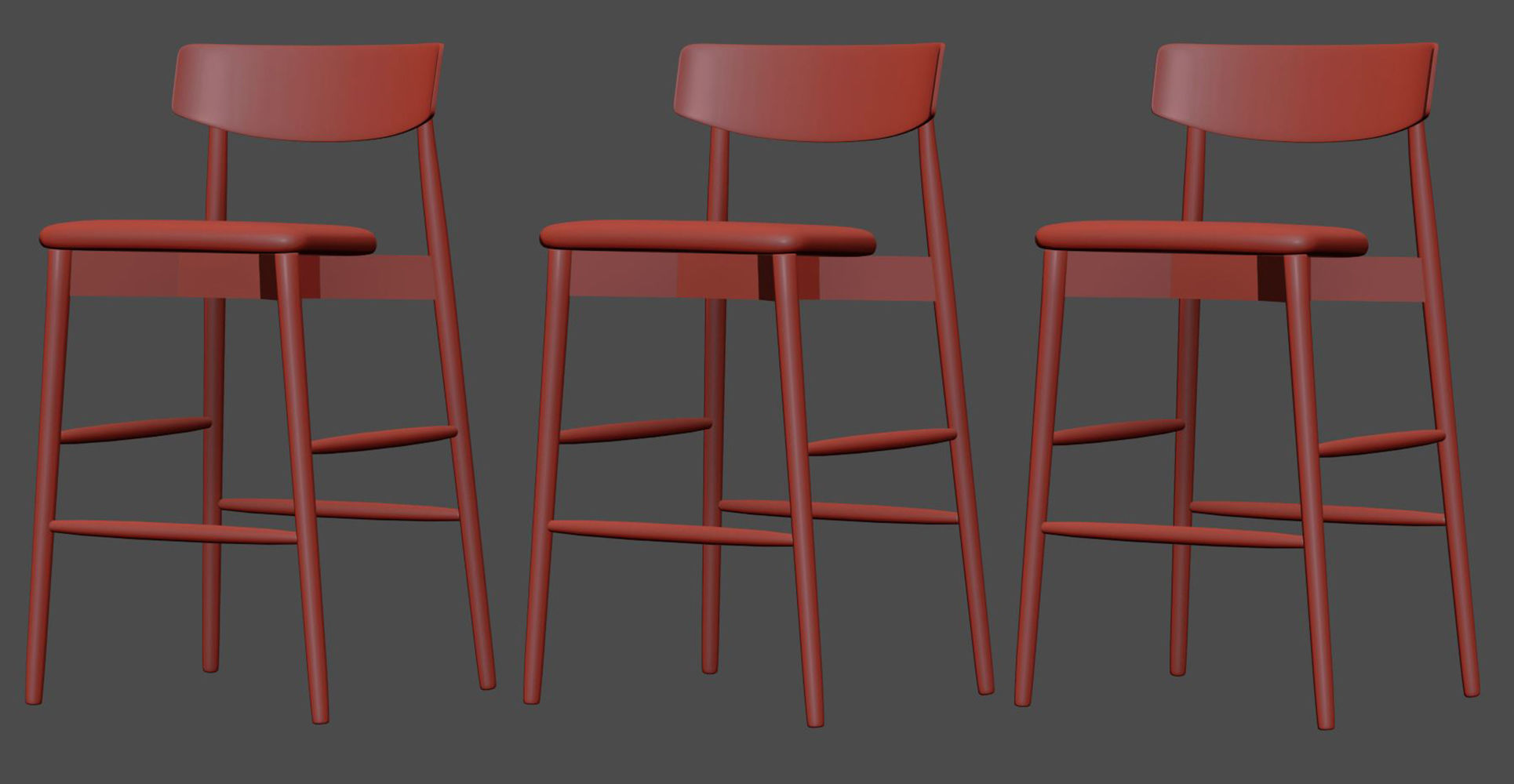 Miniforms Claretta Bar Stool  3D model_6