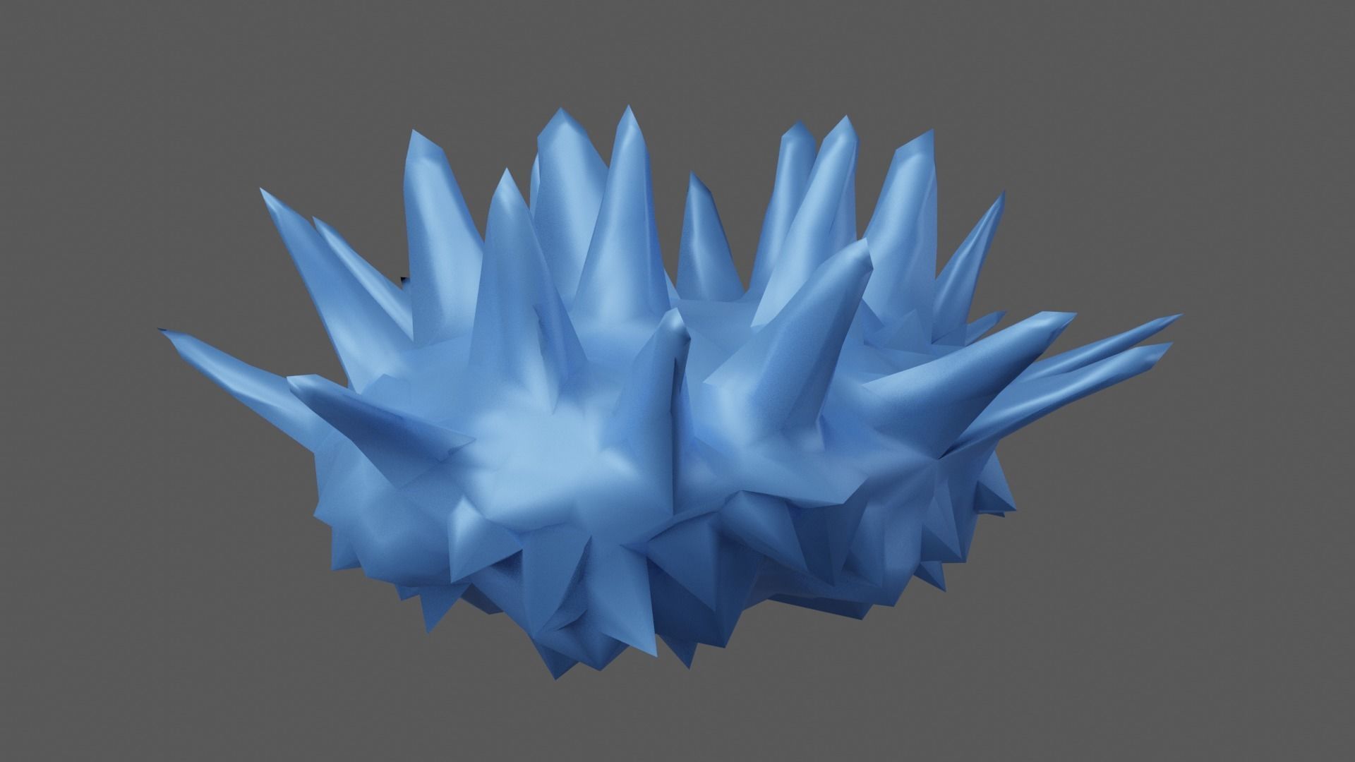 Blue Crystal Low-poly 3D model_5
