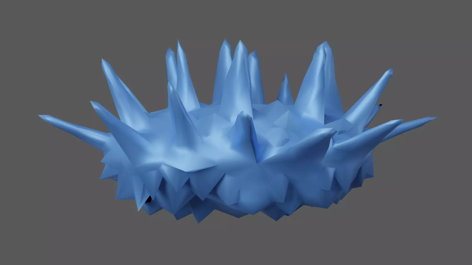 Blue Crystal Low-poly 3D model_0
