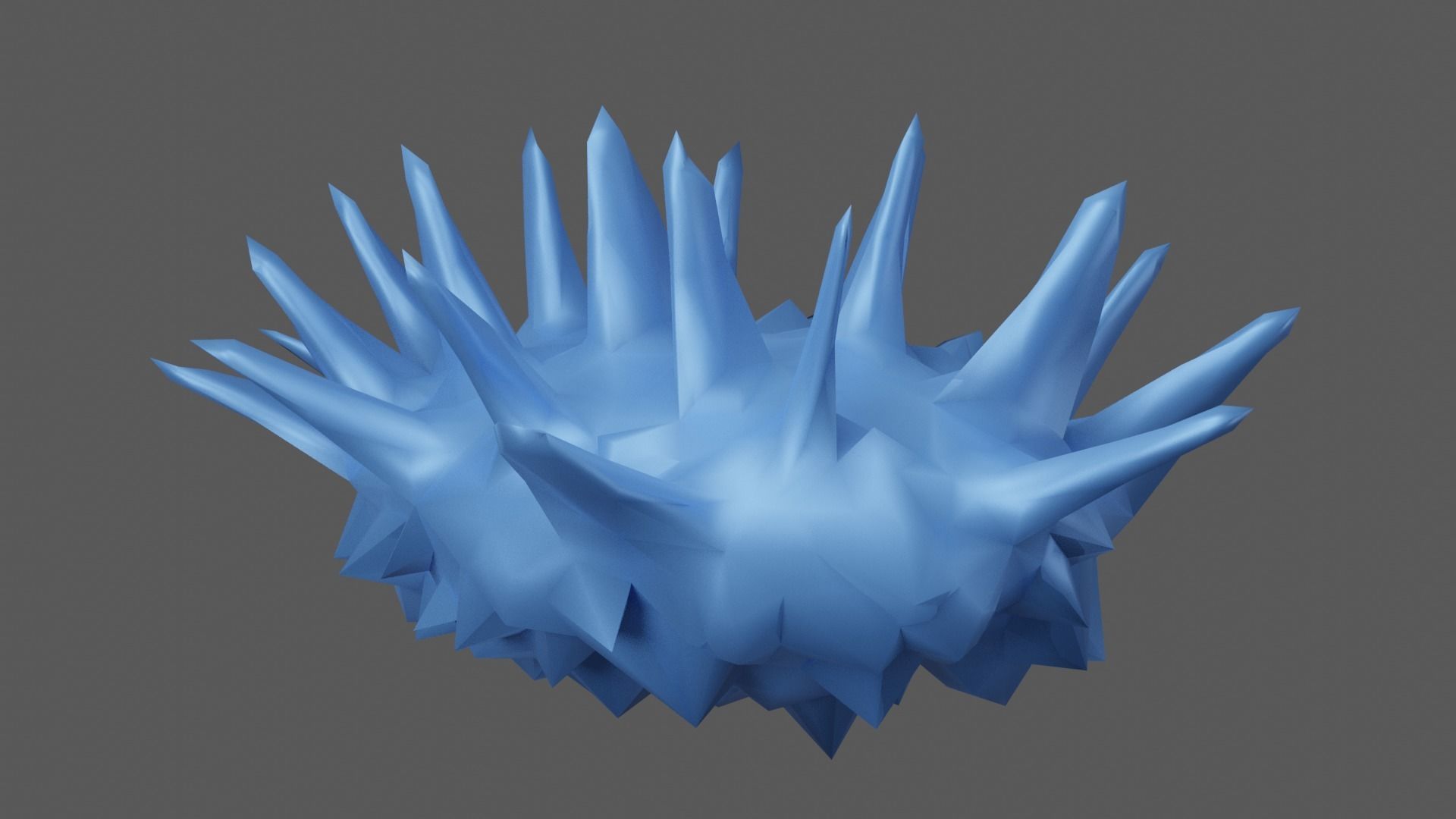 Blue Crystal Low-poly 3D model_8