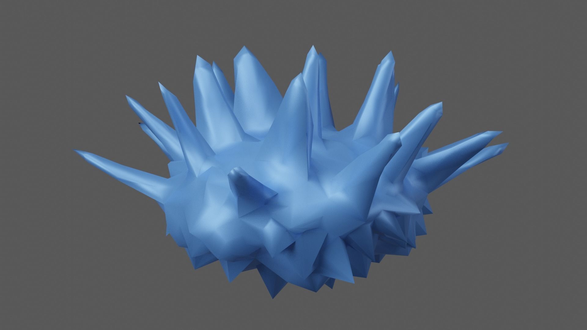 Blue Crystal Low-poly 3D model_6