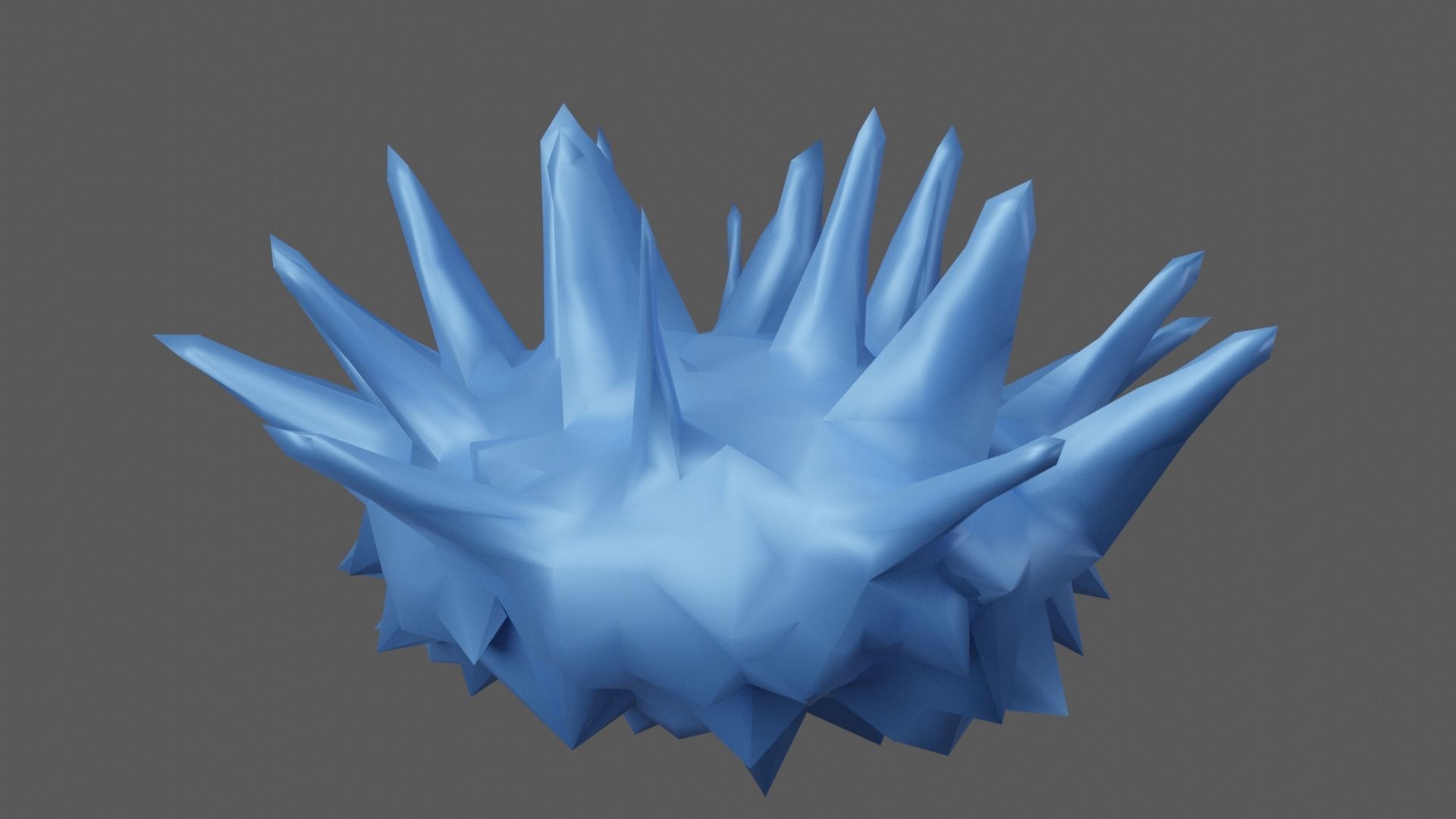 Blue Crystal Low-poly 3D model_7