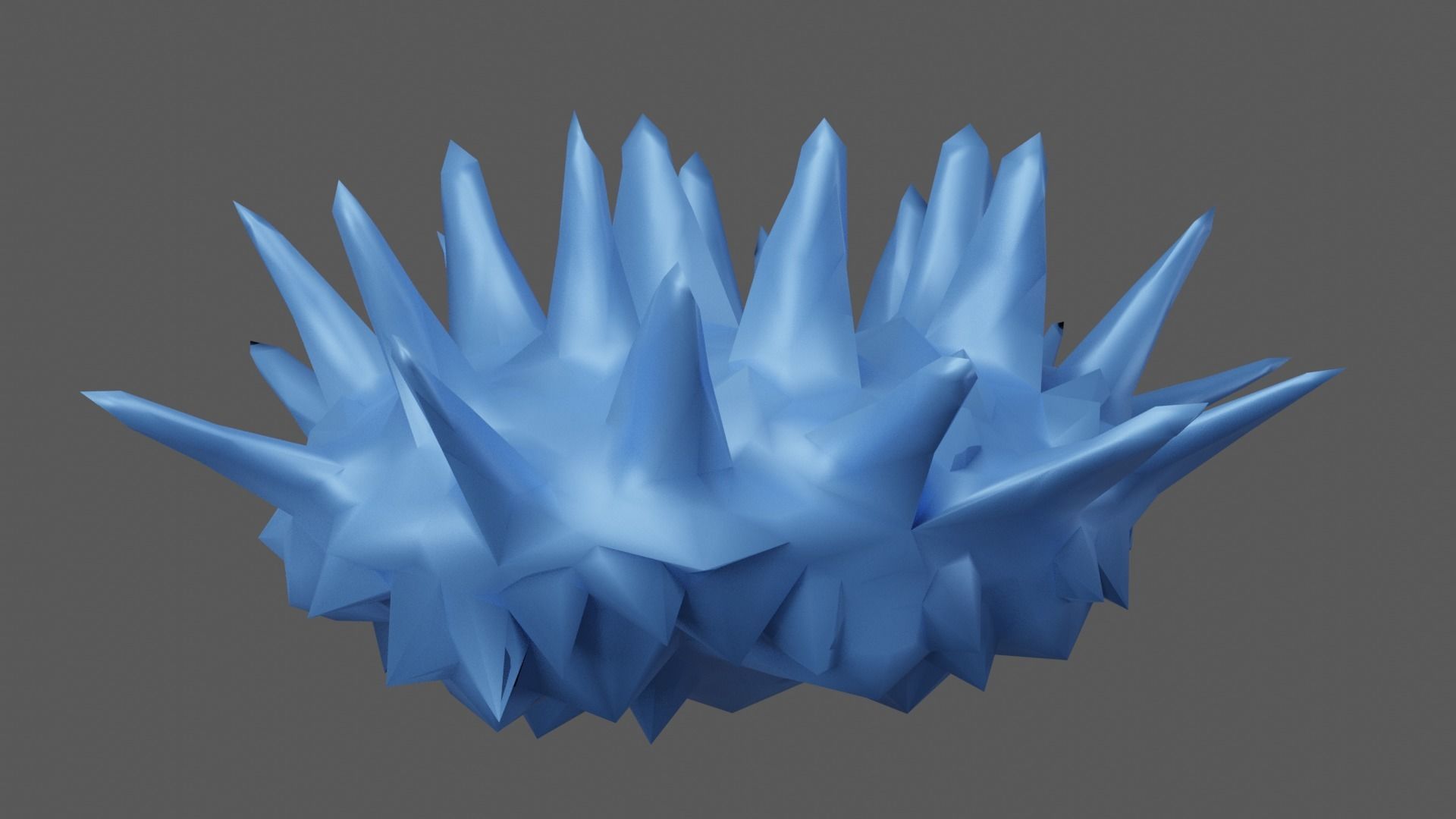 Blue Crystal Low-poly 3D model_3