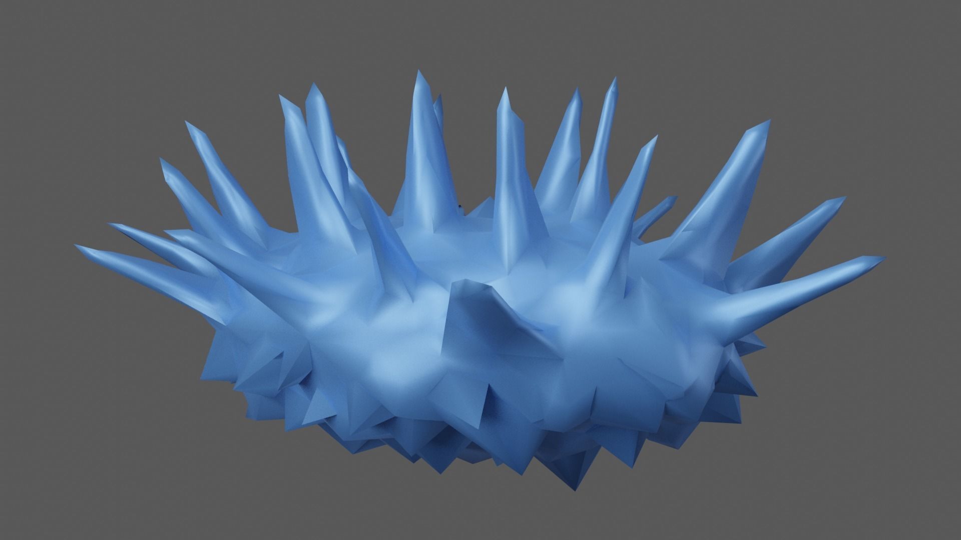 Blue Crystal Low-poly 3D model_9