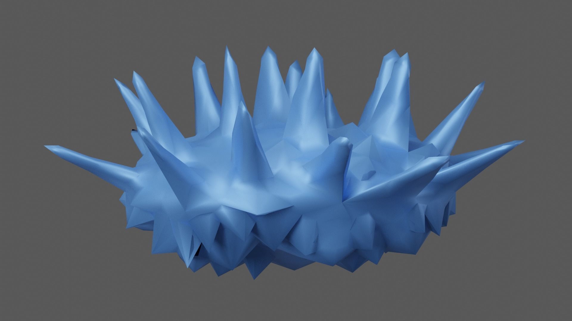 Blue Crystal Low-poly 3D model_2