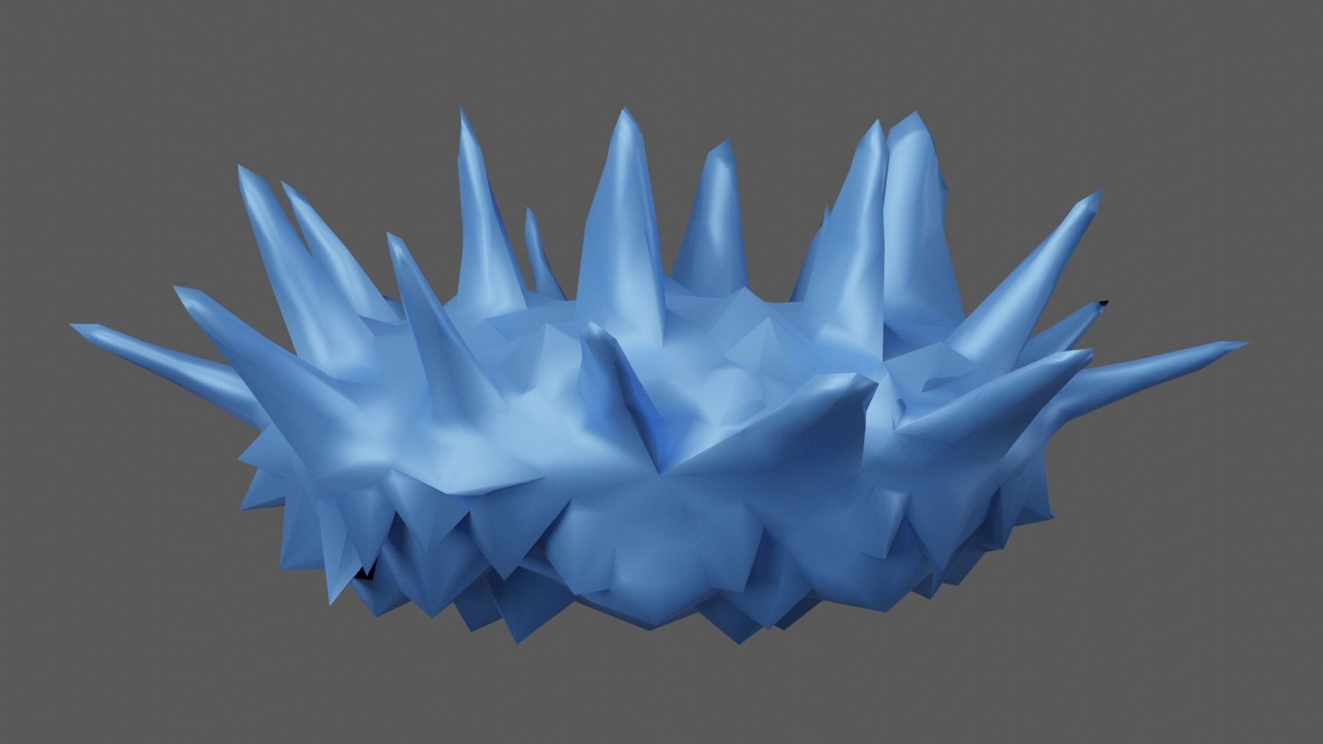 Blue Crystal Low-poly 3D model_1