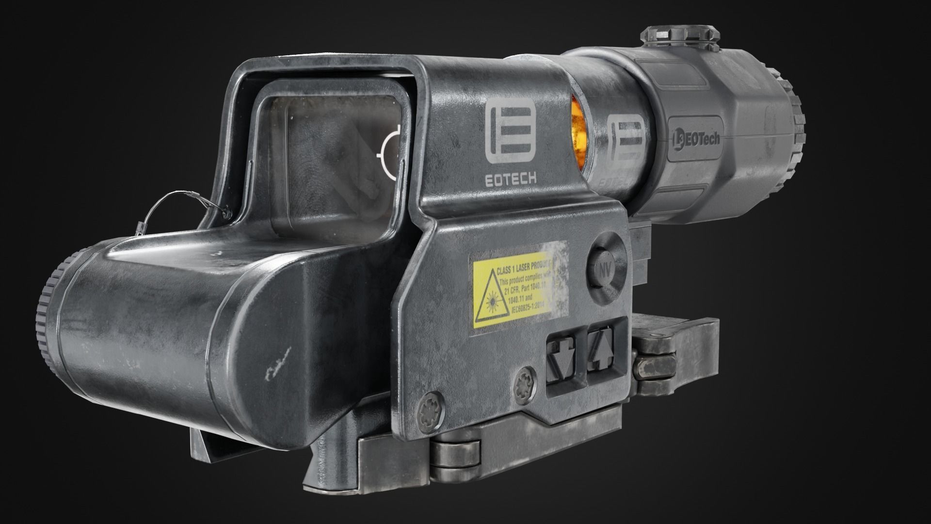 EOTech EXPS3 HWS  Low-poly 3D model_2