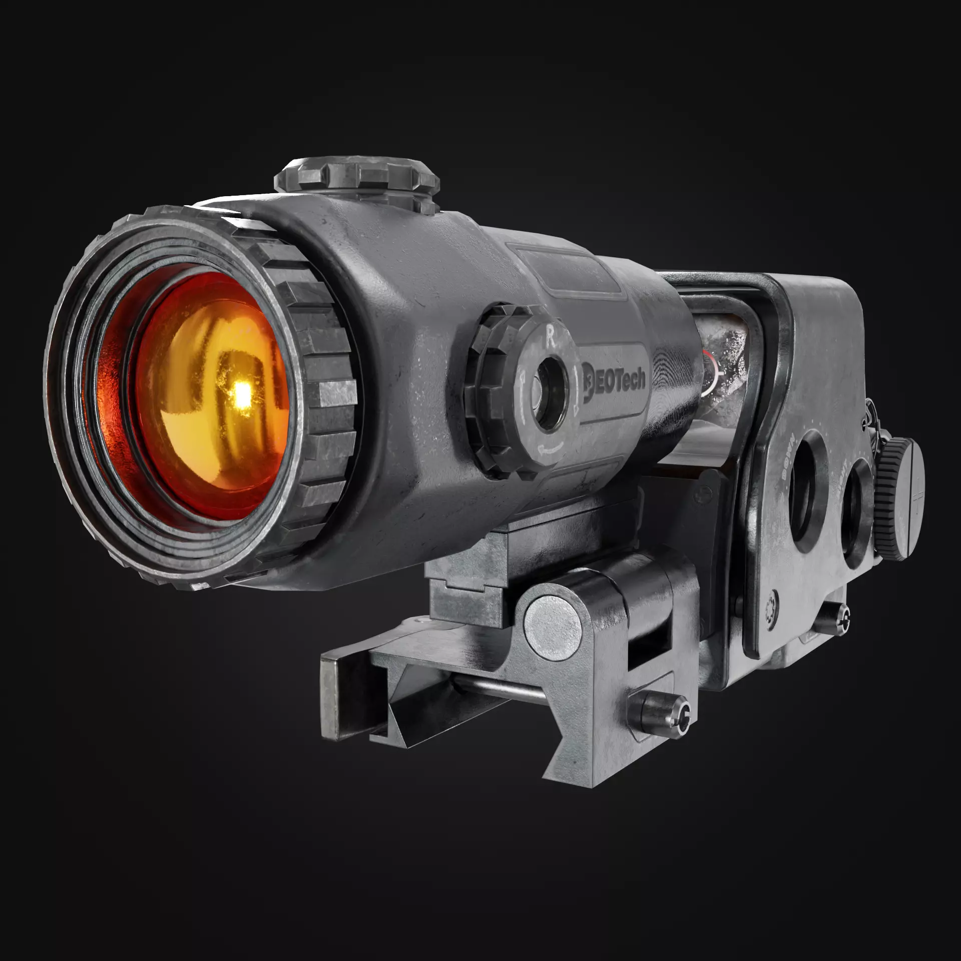 EOTech EXPS3 HWS  Low-poly 3D model_0