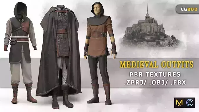 Medieval Male Outfits pack