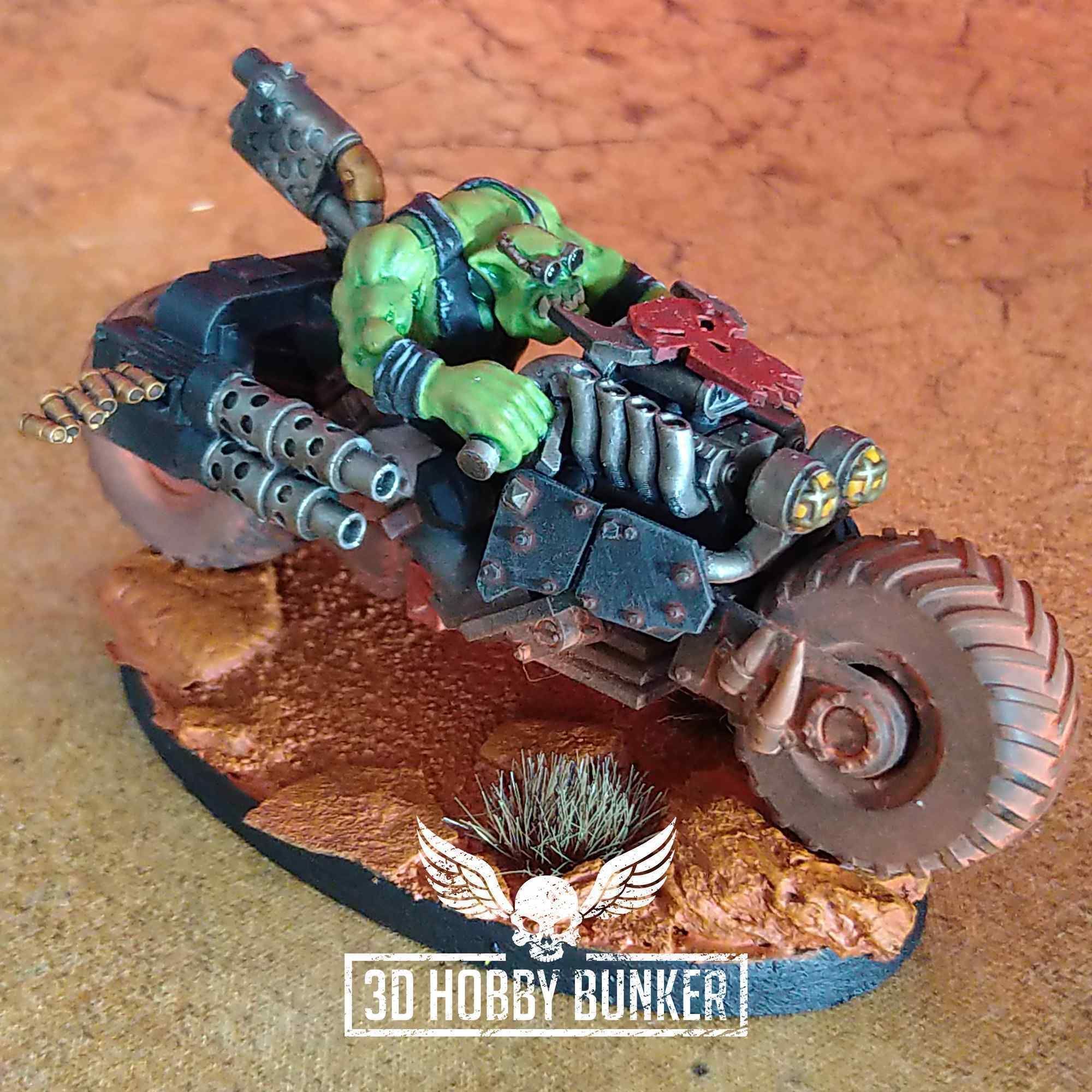 Ork war riders on bikes 3D print model_3