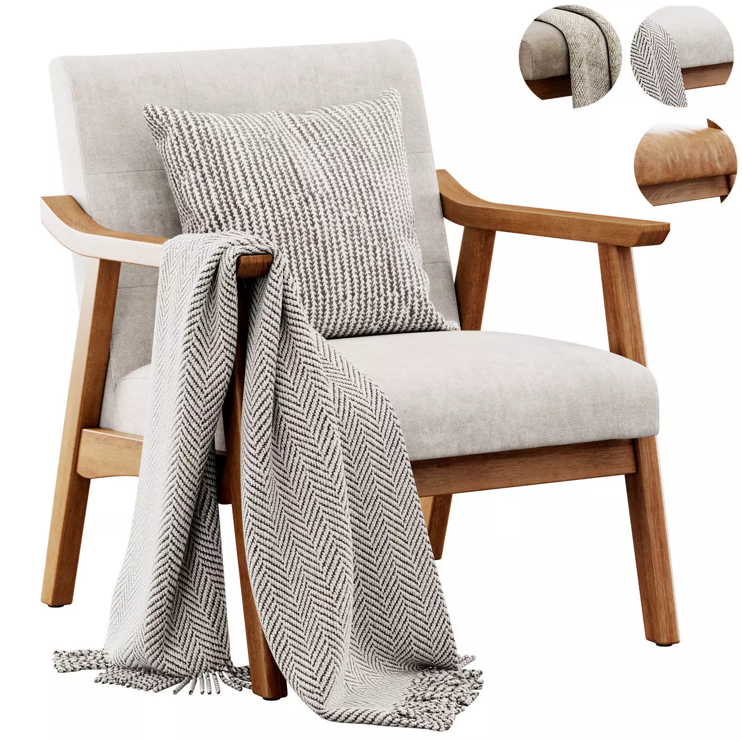 Saul Chair by Mercury Row 3D model