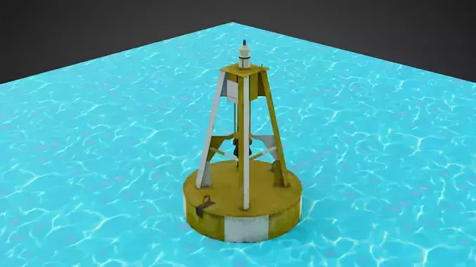 Sea Buoy Low-poly 3D model