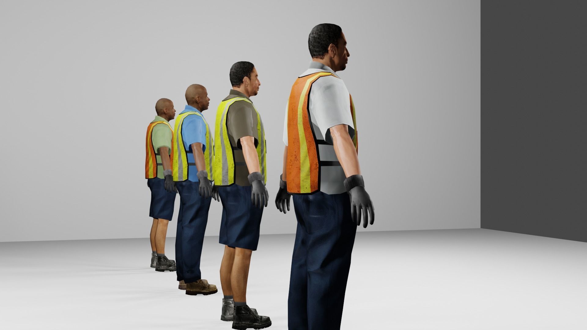 Worker Pack Low-poly 3D model Low-poly 3D model_3